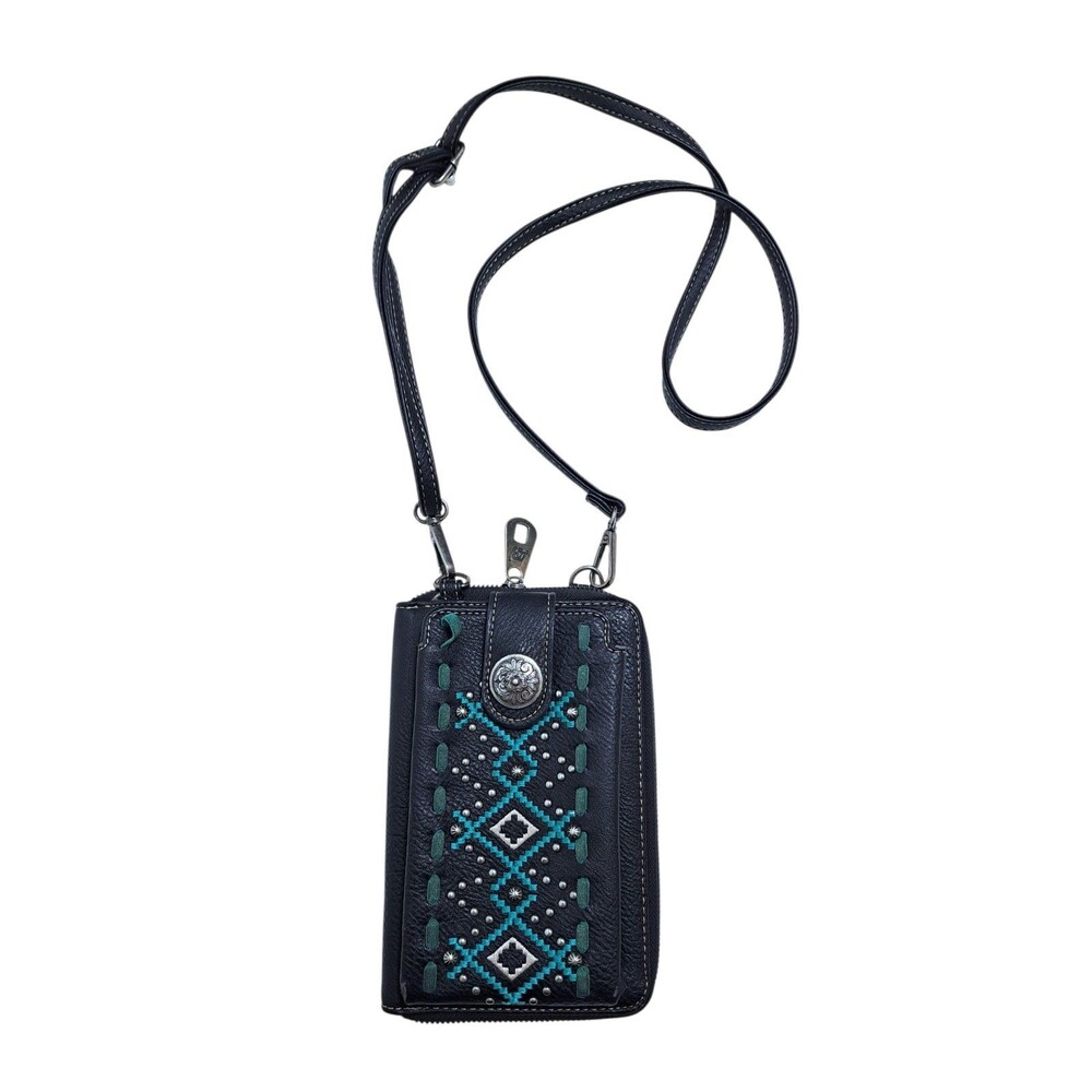 American Bling Montana Eest Southwestern Collection Crossbody Wallet Purse